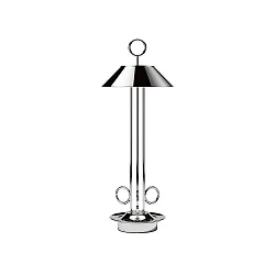 Lampe de table à accu NUDIDEROT avec crochet, CCT Switch, avec variateur tactile IP54, chrome gradable