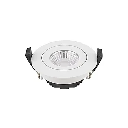 Lumière encastrée DILED 68 pivotant, Dim-To-Warm IP30, blanche gradable 6W 360lm 2100-2700K 36° 36° CRI 95