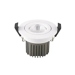 Lumière encastrée DILED 68 pivotant, Dim-To-Warm IP20, blanche gradable 10W 610lm 2100-2700K 36° 36° CRI 95