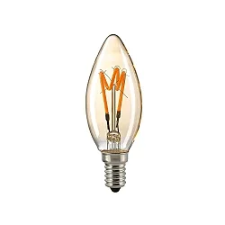 Ampoules décoratives à filament CURVED GOLD dimmable C35 clair E14 4W 140lm 2000K 360° CRI 80 gradable
