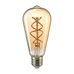 Ampoules décoratives à filament CURVED GOLD Edison dimmable E27 4,5W 250lm 1800K 360° CRI 80 gradable