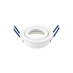 Lumière encastrée RING rond, pivotant GU 5,3, couvert de poudre, blanche gradable