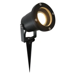 Lampe à piquet de terre NOVA à 1 flamme, avec prise de courant, réglable GU10 IP54, noir mat gradable