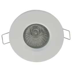 Lumière encastrée PÉLITE SPOT rond, rigide, avec câble ouvert GU10 IP44, blanc mat gradable