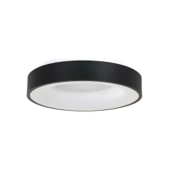 ceiling luminaire RINGLEDE - Ø 38CM round, medium, direct / indirect IP20, black matt dimmable
