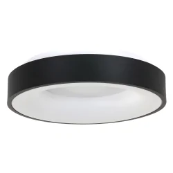 ceiling luminaire RINGLEDE - Ø 48CM large, round, direct / indirect IP20, black matt dimmable