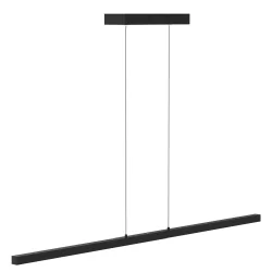 Luminaire à suspension DANSKE Bas, avec variateur tactile IP20, noir mat gradable