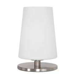 Lampe de table ANCILLA à 1 flamme, court, avec fonction de commutation, conique E27 IP20, noir mat gradable