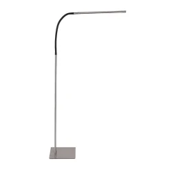floor lamp SERPENT with flex arm, with touch dimmer IP20, steel brushed dimmable