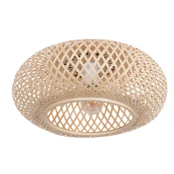 Luminaire de plafond MAZE E27 IP20, bambou clair gradable