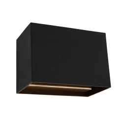 wall luminaire MURO up / down, square, flat, adjustable G9 IP20, black matt dimmable
