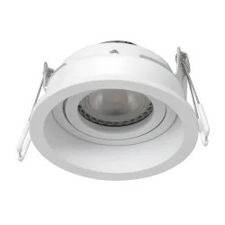 recessed luminaire PÉLITE SPOT round, rigid, set back GU10 IP20, steel brushed dimmable