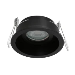 recessed luminaire PÉLITE SPOT round, rigid, set back GU10 IP20, black matt dimmable