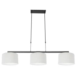 pendant luminaire STANG 3 flames E27 IP20, black, white dimmable