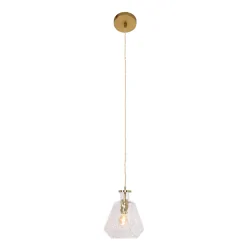 pendant luminaire GRAZIOGLASS ?18cm E27 IP20, brass