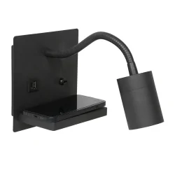 wall luminaire UPROUND 1 flame GU10 IP20, black 