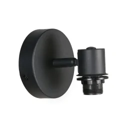 Luminaire mural BAMBUS E14 IP20, bois, noir gradable