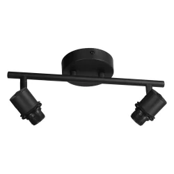ceiling luminaire BAMBUS 2 flames E14 IP20, wood, black dimmable