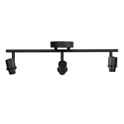 ceiling luminaire BAMBUS 3 flames E14 IP20, wood, black dimmable