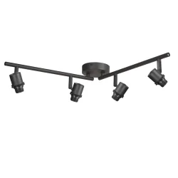 ceiling luminaire BAMBUS 4 flames E14 IP20, wood, black dimmable