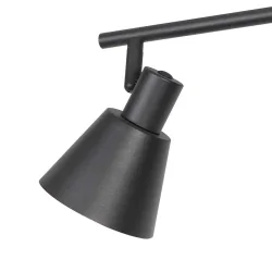 Luminaire de plafond OEROE 3 flammes E14 IP20, noir gradable