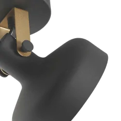 Luminaire mural PRATO à 1 flamme E14 IP20, noir gradable