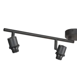 Luminaire de plafond SUMBA 4 flammes E14 IP20, noir gradable