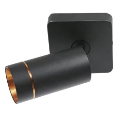 ceiling luminaire DOWNLUME 1 flame GU10 IP20, black dimmable