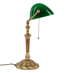 Lampe de table ANCILLA à 1 flamme E27 IP20, vert, bronze gradable