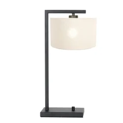 table lamp STANG down, with switch, with shade, with plug E27 IP20, black matt dimmable