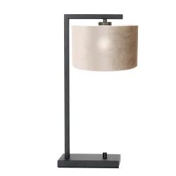 table lamp STANG down, with switch, with shade, with plug E27 IP20, black matt dimmable