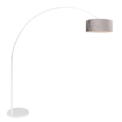 floor lamp SPARKLED LIGHT cylindrical, with switch, with shade, with plug, adjustable E27 IP20, white matt 