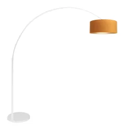 floor lamp SPARKLED LIGHT cylindrical, with switch, with shade, with plug, adjustable E27 IP20, white matt 