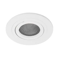 Lumière encastrée PÉLITE SPOT rond, pivotant GU10 IP20, blanc mat gradable