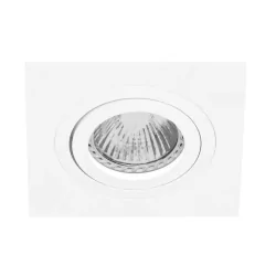 Lumière encastrée PÉLITE SPOT pivotant, carré GU10 IP20, blanc mat gradable
