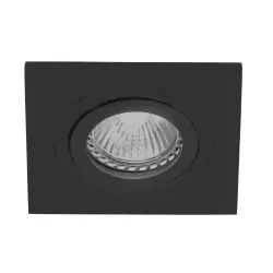 Lumière encastrée PÉLITE SPOT pivotant, carré GU10 IP20, noir mat gradable