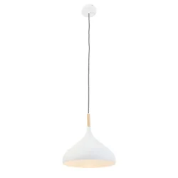 Luminaire à suspension BJORR - Ø 33CM à 1 flamme, petit, haut E27 IP20, blanc mat gradable