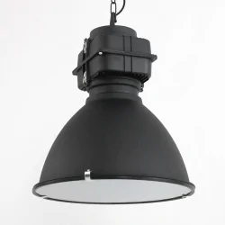 Luminaire à suspension DENSI Bas, à 1 flamme, grand E27 IP20, noir mat gradable