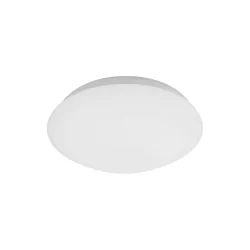 Plafonnier extérieur GALAXY petit, rond, commutable, cambré IP44, blanc mat 
