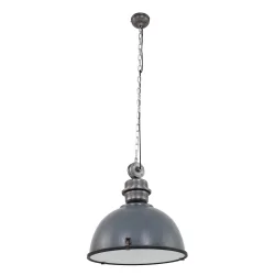 pendant luminaire BIKKEL - Ø 52CM 1 flame, large E27 IP20, brown, pied dimmable