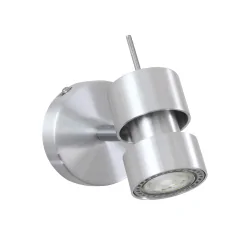 Spot NATASJA à 1 flamme, Dim-To-Warm, réglable GU10 IP20, acier brossé gradable