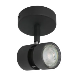 Spot NATASJA à 1 flamme, Dim-To-Warm, réglable GU10 IP20, acier brossé gradable
