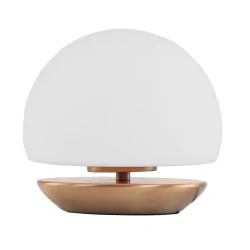 Lampe de table ANCILLA rond, court, avec variateur tactile G9 IP20, bronze brossé gradable
