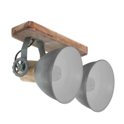 Luminaire de plafond GEARWOOD à 2 flammes, réglable E27 IP20, bronze, antique gradable