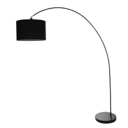 Mexlite Floor lamp SOLVA, 1 flame, black lamp head, black