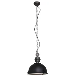 pendant luminaire BIKKEL - Ø 32CM 1 flame, small E27 IP20, black matt dimmable