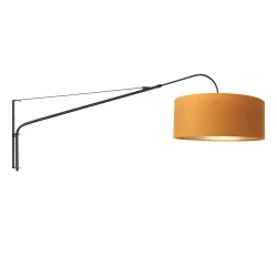 wall luminaire ELEGANT CLASSY with switch, with shade, with strain relief, with plug, adjustable E27 IP20, black matt 