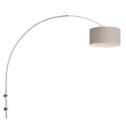 wall luminaire SPARKLED LIGHT cylindrical, with shade, adjustable E27 IP20, steel brushed 