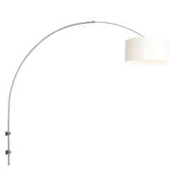 wall luminaire SPARKLED LIGHT cylindrical, with shade, adjustable E27 IP20, steel brushed 