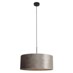 pendant luminaire SPARKLED LIGHT cylindrical, with shade E27 IP20, black matt dimmable